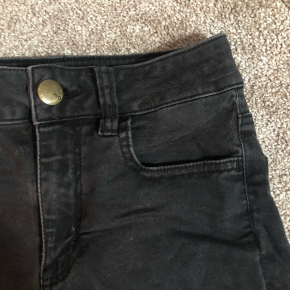 Black jean shorts - Picture 2 of 3
